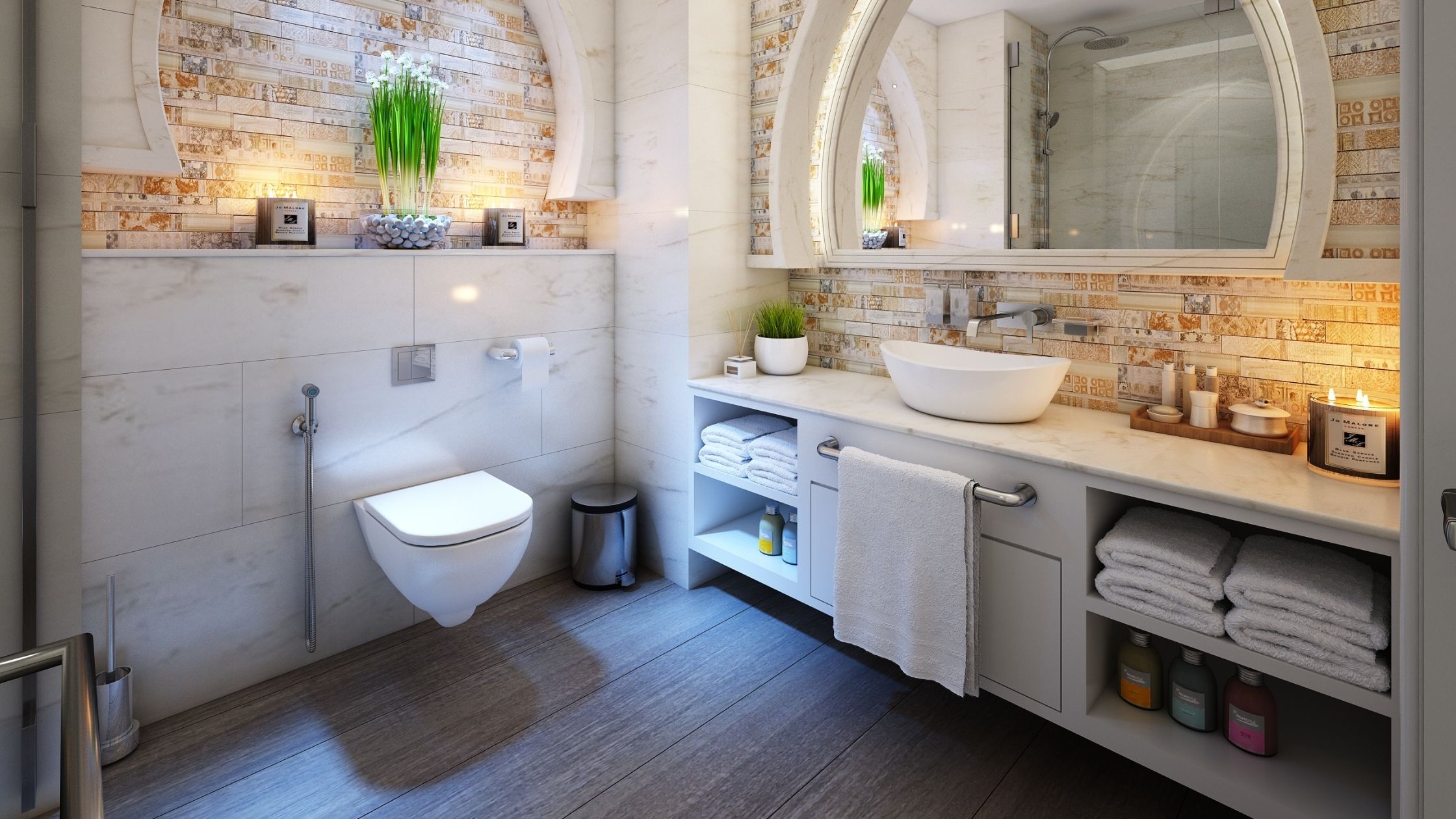 6 wood floor bathroom ideas for your next project Walk The Plank