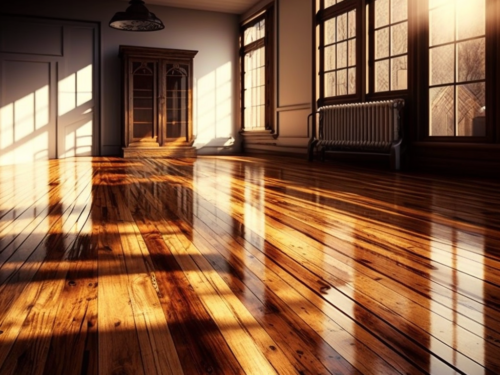 shiny wood flooring