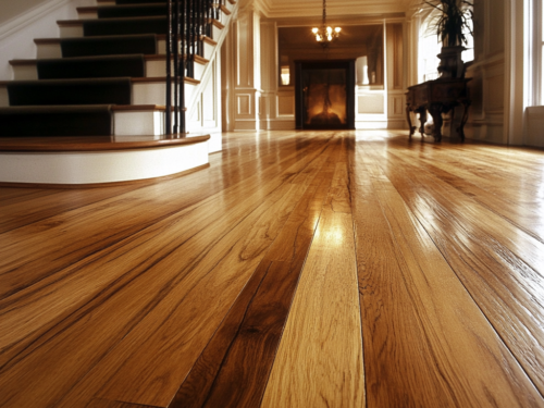 nice hardwood flooring in a living room